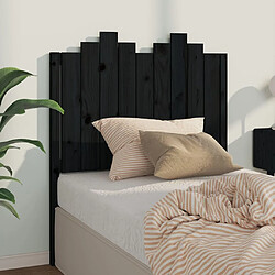 Maison Chic Tête de lit scandinave pour lit adulte,Meuble de chambre Noir 96x4x110 cm Bois massif de pin -MN63605