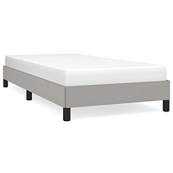 vidaXL Cadre de lit sans matelas gris clair 80x200 cm tissu