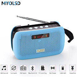 Universal Haut-parleur Bluetooth haut-parleur portable sans fil radio FM mini-subwoofer support basse carte TF AUX lecteur USB colonne de musique pour téléphone mobile | haut-parleur portable (bleu)