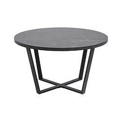 Avis Lisa Design Aurora - table basse ronde - effet marbre noir - 77 cm