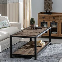 Acheter BigBuy Home Table Basse Noir Naturel 165 x 64 x 55 cm