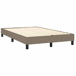 Sommier à lattes LED,Cadre à lattes de lit avec matelas pour Adulte Taupe 120x200 cm Tissu -MN72790 pas cher