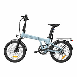 Vélo électrique pliant ADO Air 20 Pro - Moteur 250W Batterie 36V9.6Ah Assisté Autonomie 100KM Freins à Disque Hydrauliques - Bleu