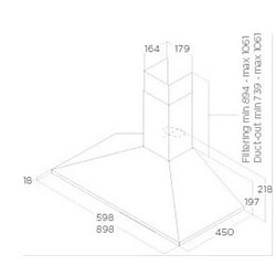 Avis Hotte décorative murale 90cm 68db 395m3/h inox - prf0091763b - ELICA