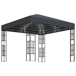 Maison Chic Tonnelle | Pergola avec guirlande lumineuse à LED 3x3 m Anthracite -GKD45503