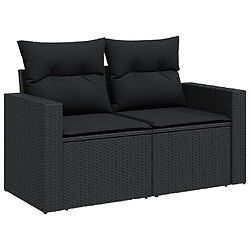 Acheter Maison Chic Salon de jardin 5 pcs avec coussins | Ensemble de Table et chaises | Mobilier d'Extérieur noir résine tressée -GKD32927