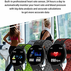 Montre Intelligente Pression Artérielle Fréquence Cardiaque Podomètre Fitness Tracker Bracelet Intelligent Bleu