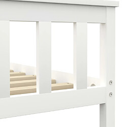 Maison Chic Lit adulte - Lit simple Cadre de lit,Structure du lit Contemporain Blanc Bois de pin massif 100 x 200 cm -MN39833 pas cher