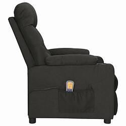 Avis vidaXL Fauteuil de massage Noir Tissu