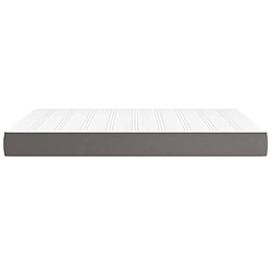 Avis vidaXL Matelas de lit à ressorts ensachés Gris 140x200x20cm Similicuir