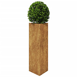 Avis vidaXL Jardinières 2 pcs triangulaire 30x26x75 cm acier corten