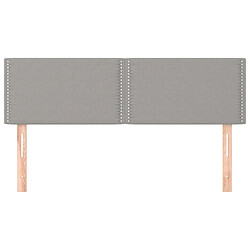 Avis Maison Chic Lot de 2 Têtes de lit design pour chambre - Décoration de lit Gris clair 72x5x78/88 cm Tissu -MN15034