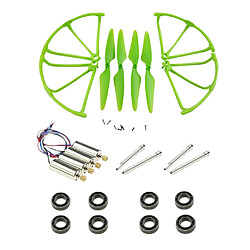 moteur + hélice + pare-chocs + arbres de palier pour hubsan x4 h502s h502e h507a vert