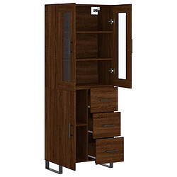 Avis vidaXL Buffet haut Chêne marron 69,5x34x180 cm Bois d'ingénierie