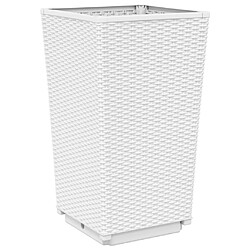 Avis vidaXL Jardinières 2 pcs blanc 32,5x32,5x57 cm polypropylène