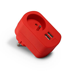 Metronic Chargeur 2 USB Rouge