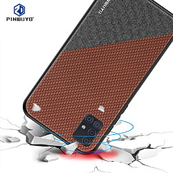 Coque en TPU + PU hybride marron pour Samsung Galaxy A51