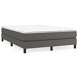 vidaXL Cadre de lit sans matelas gris 140x200 cm similicuir