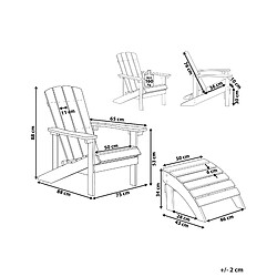 Avis Beliani Chaise de jardin ADIRONDACK Bois d'ingénierie Jaune