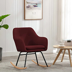 Maison Chic Chaise à bascule | Fauteuil Relax, design moderne Rouge bordeaux Tissu -GKD71265