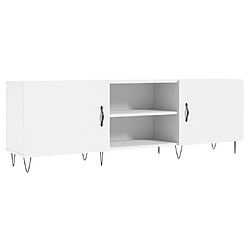 vidaXL Meuble TV blanc 150x30x50 cm bois d'ingénierie