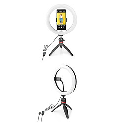 Avis NEDIS Kit vidéo Vlogging Photo Selfie RING Kit Lumineux sur pieds + MICRO Lampe 120 LED - 10 Modes d'éclairage tél Bluetooth STUDIO PHOTO