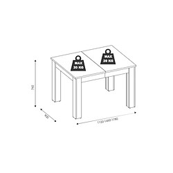 Avis Dansmamaison Table de repas avec allonge Chêne miel - APODIS