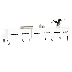 Avis Maison Chic Meuble TV scandinave - Banc TV pour salon blanc brillant 150x36x30 cm bois d'ingénierie -MN94964