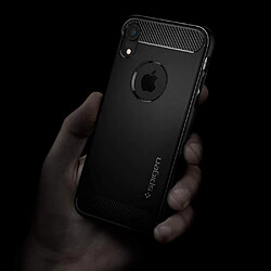 Spigen Sgp Spigen Coque iPhone XR [Rugged Armor] Anti-Choc, Résistante, Souple, Fibre de Carbone, Air Cushion [Noir] Coque Etui Housse pour iPhone XR (6.1 Pouces) (2018) (064CS24871) pas cher