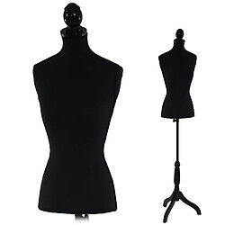 Mendler Mannequin de couture de tailleur buste torse féminin T220 ~ mousse, noir