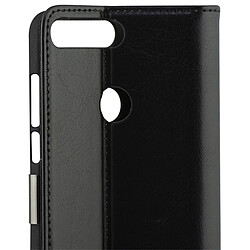 Totalcadeau Housse de protection Folio compatible Mobile Huawei Y7 2018 Noir - Coque smartphone pas cher