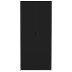 Avis vidaXL Armoire à chaussures Noir 80x35,5x180 cm Bois d'ingénierie