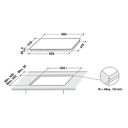 Acheter Table de cuisson induction 60cm 3 feux 7200w noir - wbb3760bf - WHIRLPOOL