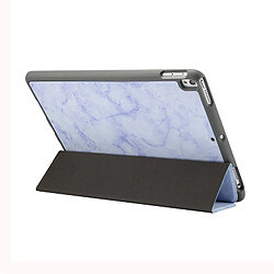 Wewoo Housse Étui Coque Etui à rabat horizontal en marbre avec Motif texture pour iPad Air 201910,5 poucesavec support trois rabattables et fente stylo et fonction veille / réveil violet pas cher