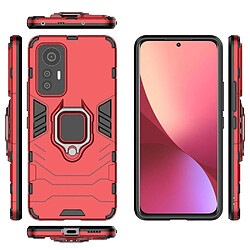 Htdmobiles Coque pour Xiaomi 12 Lite 5G - housse etui rigide anti choc + verre trempe - ROUGE