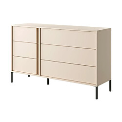 Acheter Vente-Unique Commode 6 tiroirs - Avec LEDs - Beige - ELYNIA