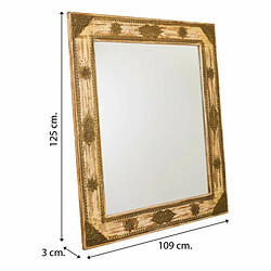 Miroir mural Alexandra House Living Bois de manguier 3 x 125 x 109 cm pas cher