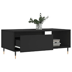 Avis vidaXL Table basse Noir 90x50x36,5 cm Bois d'ingénierie