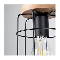 Acheter Luminaire Center Suspension Gotto Acier,Bois Noir