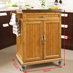 Avis SoBuy FKW13-N Desserte Chariot de cuisine de service roulant, Meuble Armoire de rangement