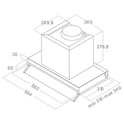 Avis Elica Groupe filtrant Boxin, 60 cm, 620 m3/h, PRF0172166