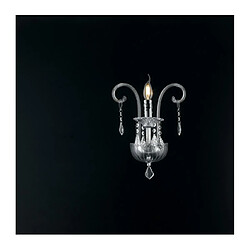 Fan Europe Applique murale 1 ampoule Pendentif Verre,Cristal Chrome