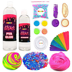 Kit artistique Paillettes Activateur ORGINAL DIY DE FABRICATION DE SLIME RAINBOW SET