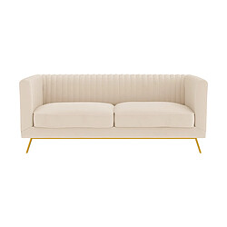 Rendez Vous Deco Canapé Gatsby 2 places en velours beige