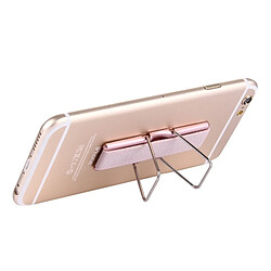 Wewoo Support Holder or rose pour iPhone, Galaxy, , Xiaomi, LG, HTC et tablettes 2 en 1 de adhésif universel réglable mini + prise de doigt mince, taille: 7,3 x 2,2 x 0,3 cm, pas cher