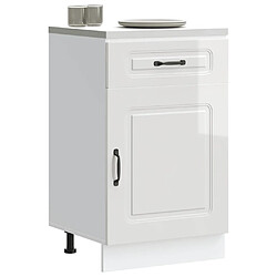 vidaXL Armoire de cuisine Kalmar blanc brillant bois ingénierie