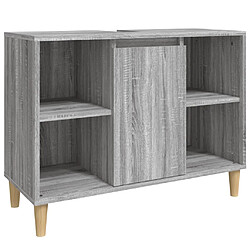 vidaXL Meuble d'évier sonoma gris 80x33x60 cm bois d'ingénierie