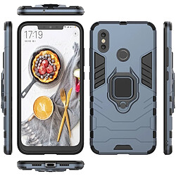 Wewoo Coque Housse de protection antichoc PC + TPU pour Xiaomi Redmi Note 5, avec porte-bague magnétique bleu marine pas cher