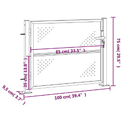 vidaXL Portail de jardin 100x75 cm acier inoxydable pas cher