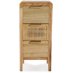 Acheter Versa Commode en paulownia et rotin Cannage 3 tiroirs